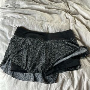Lululemon Athletica Black and Gray Athletic Shorts